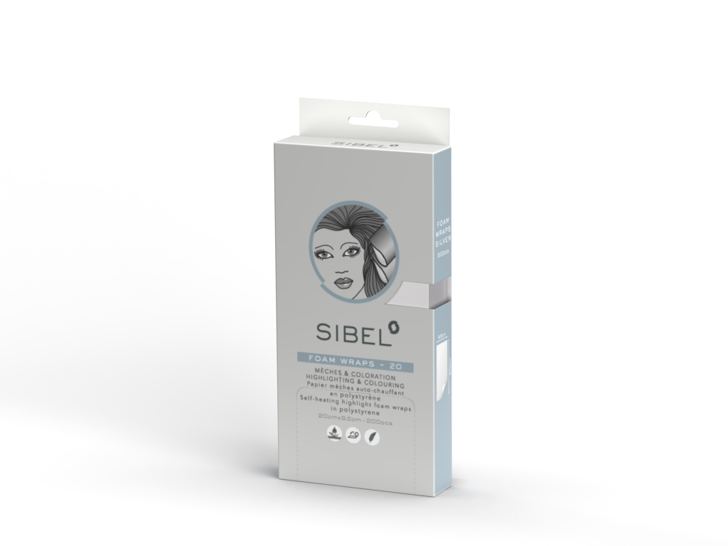 SIBEL Highlight Foam Wraps Silver 9.5cmx20cm 200pcs