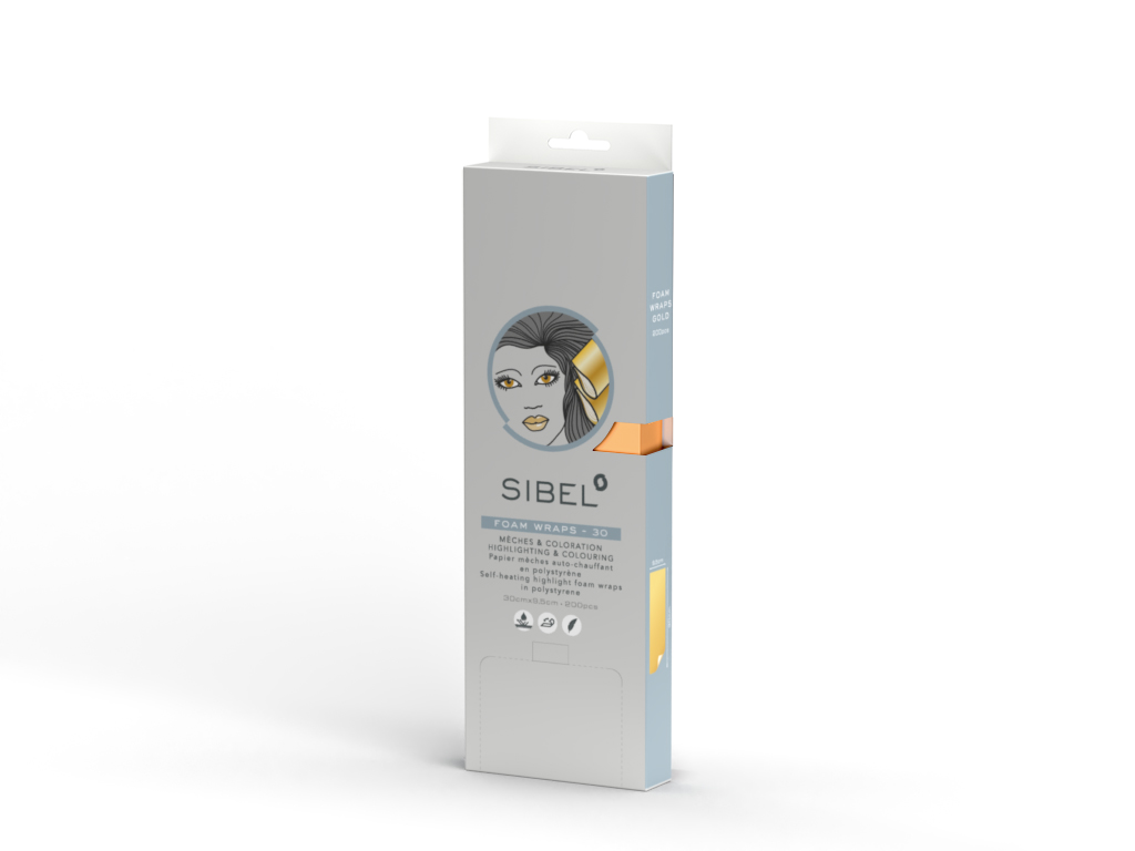 SIBEL Highlight Foam Wraps Gold 9.5cmx30cm 200pcs